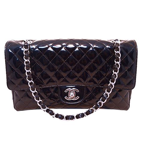 chanel flap bag so black|chanel black patent leather bag.